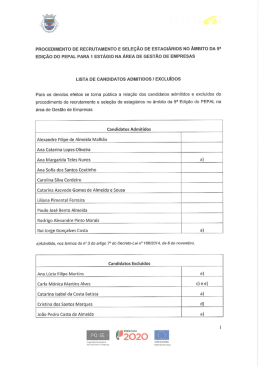 PROCEDIMENTO DE RECRUTAMENTO E SELEÇÃO DE