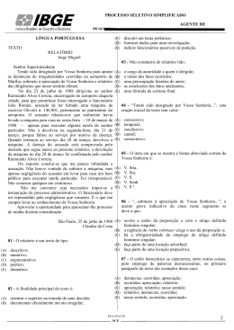 PROCESSO SELETIVO SIMPLIFICADO AGENTE