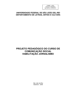projeto pedag&oacute;gico do curso de comunica&ccedil;&atilde;o social