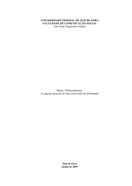 As p&aacute;ginas pessoas da rede como fonte de informa&ccedil;&atilde;o