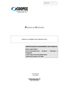 PROJETO DE EXTENS&Atilde;O