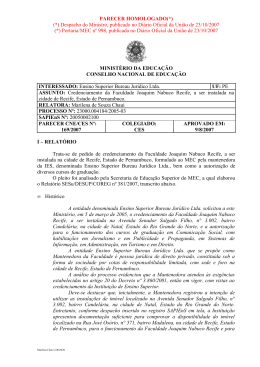 PARECER HOMOLOGADO(*) - Ministério da Educação