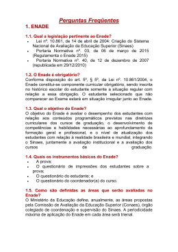 enade perguntas frequentes