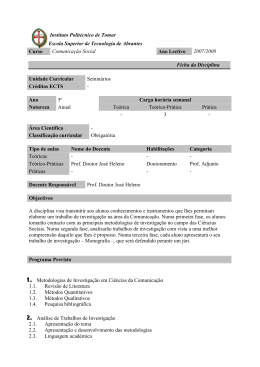 Instituto Polit&eacute;cnico de Tomar Escola Superior de Tecnologia de