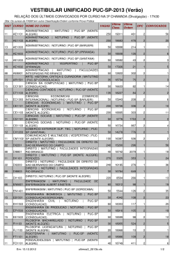 VESTIBULAR UNIFICADO PUC-SP