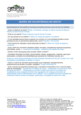 Ficha de Voluntariado