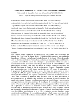 Autoavaliação institucional na UNIGRANRIO