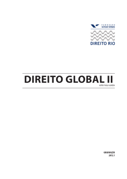 DIREITO GLOBAL II - Acadêmico de Direito da FGV