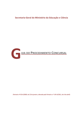 Guia do Procedimento Concursal