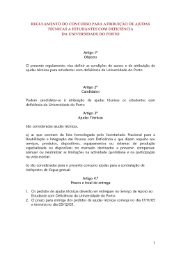 Regulamento de Ajudas Técnicas UP