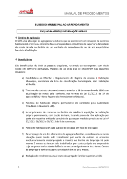 manual de procedimentos subsidio municipal ao arrendamento