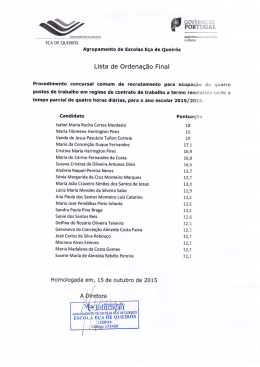 Lista de Ordenação Final - Agrupamento de Escolas Eça de Queirós