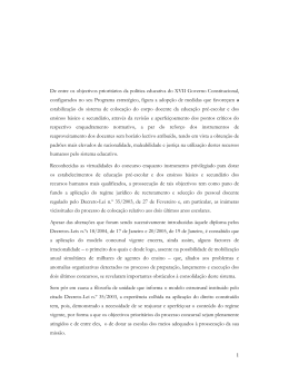 Projecto de Decreto-Lei sobre a mat&eacute;ria