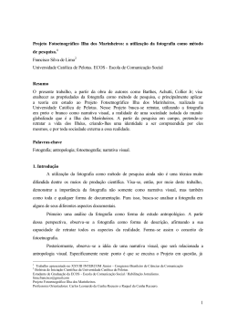 1 Projeto Fotoetnogr&aacute;fico Ilha dos Marinheiros - Portcom