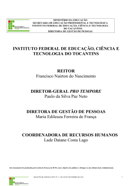 Nov - Instituto Federal do Tocantins