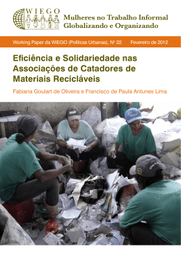 Efici&ecirc;ncia e Solidariedade nas Associa&ccedil;&otilde;es de