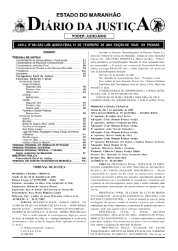 di&aacute;rio da justi&ccedil;a - Portal do Poder Judici&aacute;rio do Estado do Maranh&atilde;o