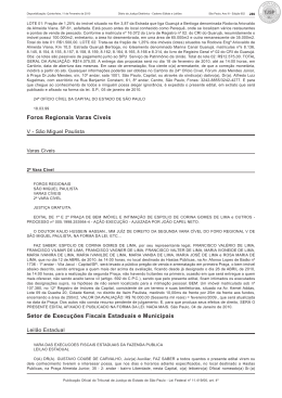 Foros Regionais Varas C&iacute;veis Setor de Execu&ccedil;&otilde;es Fiscais