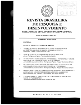 REVISTA BRASILEIRA DE PESQUISA E DESENVOLVIMENTO