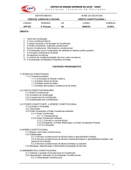 Direito Constitucional I
