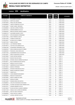 Jardineiro RESULTADO DEFINITIVO 202