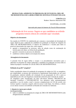 Informa&ccedil;&atilde;o de livre acesso. Sugere-se que candidatos ao referido