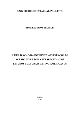 A utiliza&ccedil;&atilde;o da internet nos espa&ccedil;os de acesso livre sob a