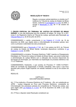 Resolução nº 780/2014 - Tribunal de Justiça de Minas Gerais