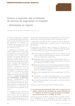 Altera&ccedil;&otilde;es ao regime