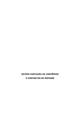 siconv execu&ccedil;&atilde;o de conv&ecirc;nios e contratos de repasse