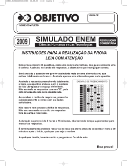 2009 SIMULADO ENEM Ciências Humanas e suas