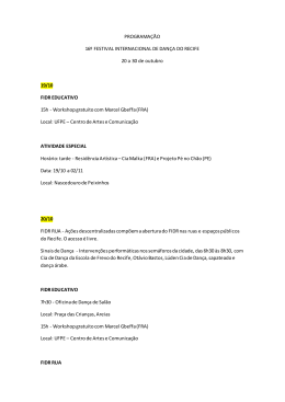 PROGRAMA&Ccedil;&Atilde;O 16&ordm; FESTIVAL INTERNACIONAL DE DAN&Ccedil;A DO