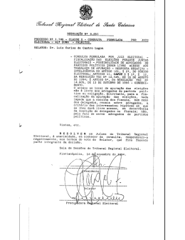 RESOLUÇÃO Nﬂ o . :351 - Tribunal Regional Eleitoral de Santa