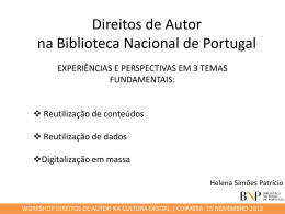 Diapositivo 1 - Biblioteca Nacional de Portugal