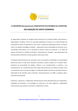 declara&ccedil;&atilde;o de santo domingo - Espacio Iberoamericano de Juventud