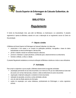 Regulamento - Escola Superior de Enfermagem de Lisboa