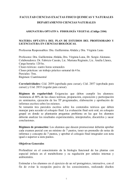 Fisiología Vegetal Opt. cód. 2104