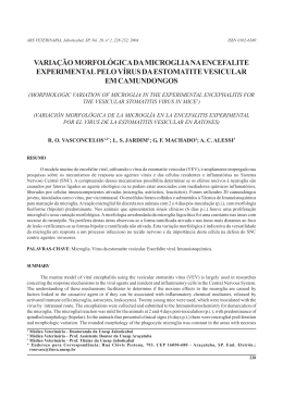 varia&ccedil;&atilde;o morfol&oacute;gica da microglia na encefalite