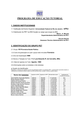 Relatório Anual 2006 - Faculdade de Farmácia da UFRJ