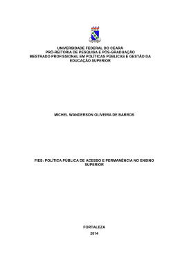 Projeto para mestrado UFC-2011 - Reposit&oacute;rio Institucional UFC
