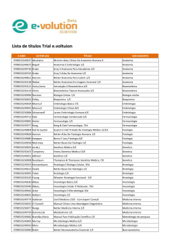 Lista de títulos Trial e.voltuion