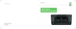 R&aacute;dio Bolero Manual de Instru&ccedil;&otilde;es