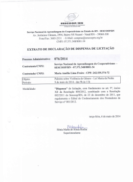 Proc Dispensa N° 076-2014 – MARIA AMÉLIA LIMA FREIRE