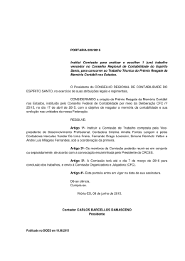 PORTARIA 022/2015 Institui Comissão para analisar e escolher 1