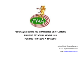 ranking menor 2013 - Federa&ccedil;&atilde;o Norte-rio