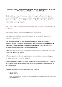 MVLO / MVLOn - Outros Sites Petrobras