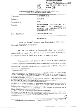 ocorrência registrada na ouvidoria da agenersa