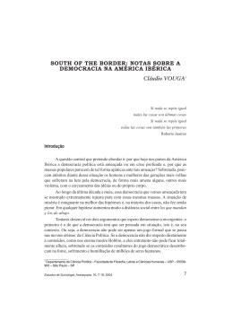 SOUTH OF THE BORDER: NOTAS SOBRE A DEMOCRACIA NA