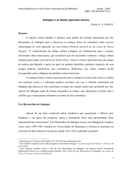 1 Sahag&uacute;n e as festas agr&iacute;colas mexica Karen A. A