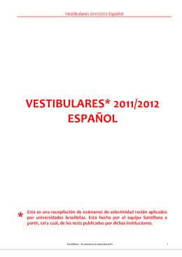 Vestibular español 2012 ed